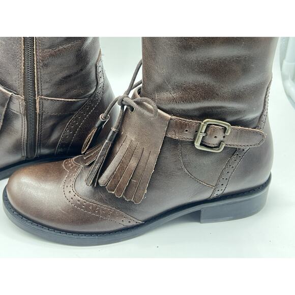 Coconuts by Matisse Cobb Brown Leather Riding Boots with tassel Size 6.5 NEW - Picture 7 of 14